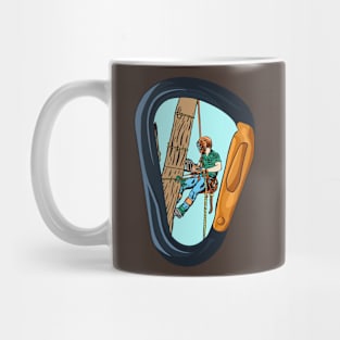 Vintage Arborist Carabiner Art Mug